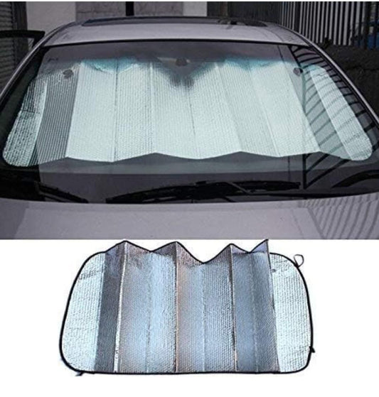 Front and Rear Foldable Car Sunshade (Silver)